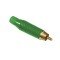 Amphenol ACPR-GRN кабельный разъем RCA, металлический корпус, позолоченные контакты, мягкий хвостовик, цвет зеленый