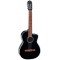 Takamine GC2CE BLK классическая электроакустическая гитара, цвет - чёрный, материал верхей деки - ель, материал корпуса - сапел