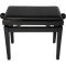 QUIK LOK PB100BKS банкетка для пианиста, матовый черный цвет, регулируемая высота от 48 до 57 см