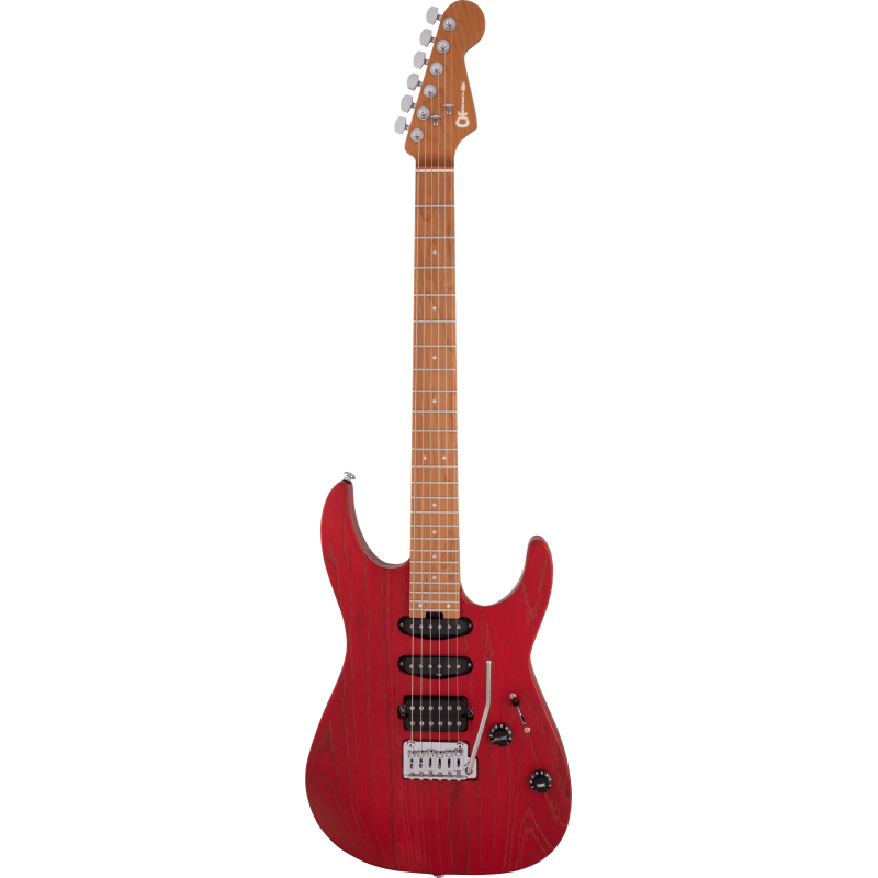 CHARVEL PM DK24 HSS 2PT CM - RED ASH электрогитара, цвет красный