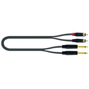 QUIK LOK JUST 2RCA2J 1 компонентный кабель, металлические разъёмы 2 mono jack - 2 RCA Male (тюльпаны), 1 метр QUIK LOK JUST 2RCA2J 1 компонентный кабель, металлические разъёмы 2 mono jack - 2 RCA Male (тюльпаны), 1 метр