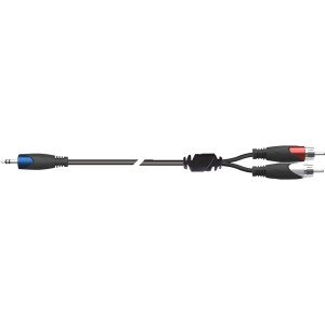 QUIK LOK SX40-3K компонентный кабель, 3 метра, разъёмы Stereo Mini Jack Male - 2 RCA