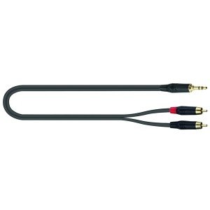 QUIK LOK JUST J352RCA 1 компонентный кабель серии Just, 1 м, металлические разъёмы Mini Jack Male Stereo (3,5 mm) - 2RCA QUIK LOK JUST J352RCA 1 компонентный кабель серии Just, 1 м, металлические разъёмы Mini Jack Male Stereo (3,5 mm) - 2RCA