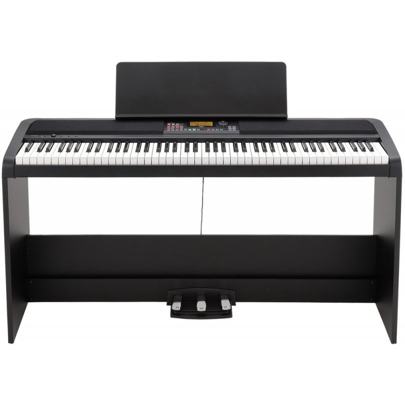 KORG XE20SP цифровое пиано, клавиатура NH, 88 клавиш 280 стилей 700 звуков со стойкой, тройной педалью и адаптером