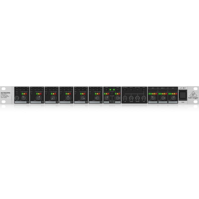 BEHRINGER ZMX8210 V2 зонный микшер для звуковых инсталляций (8 вхjодов/ 3 выхода, приоритетный вход с регулируемым порогом дакер