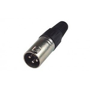 NordFolk NCX5002 кабельный разъем XLR male, хром, пластиковая крышка NordFolk NCX5002 кабельный разъем XLR male, хром, пластиковая крышка