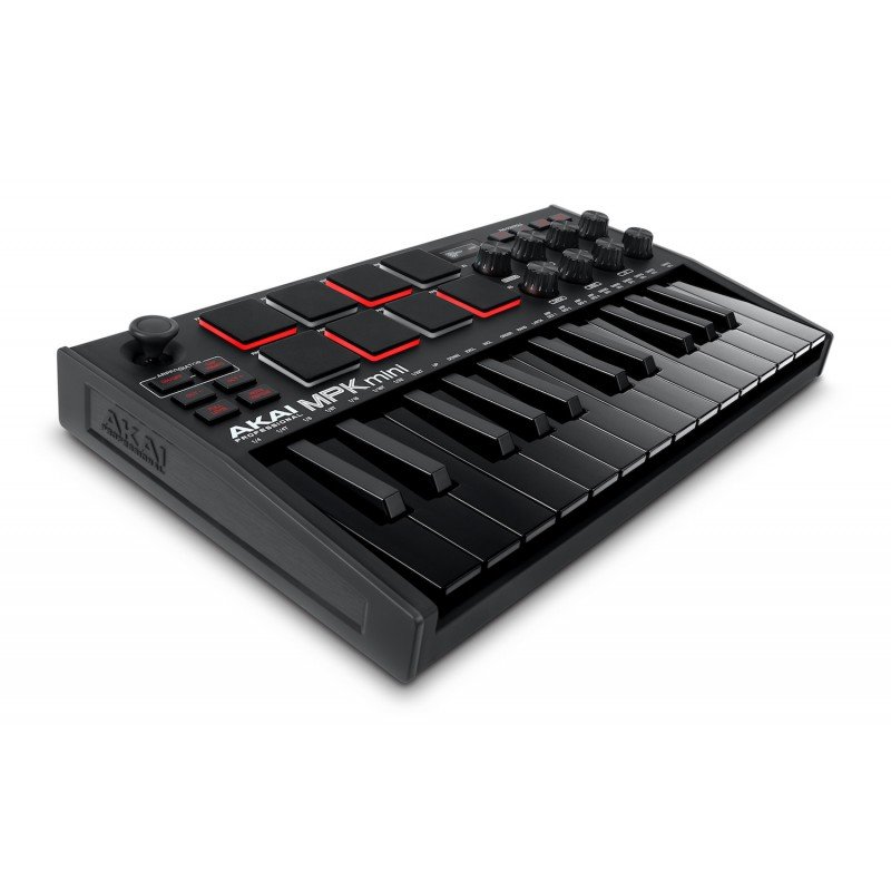 AKAI PRO MPK MINI MK3 B миди клавиатура с уменьшенными клавишами, цвет черный