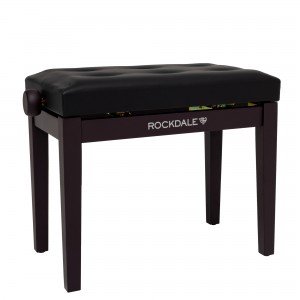 ROCKDALE RHAPSODY 130 ROSEWOOD BLACK деревянная банкетка с регулировкой высоты, цвет корпуса палисандр, сиденье кожзам черный ROCKDALE RHAPSODY 130 ROSEWOOD BLACK деревянная банкетка с регулировкой высоты, цвет корпуса палисандр, сиденье кожзам черный