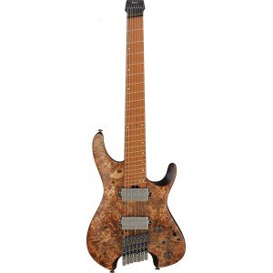 IBANEZ QX527PB-ABS безголовая электрогитара, 7 струн, HH, наклонные лады, цвет - коричневый текстурированный