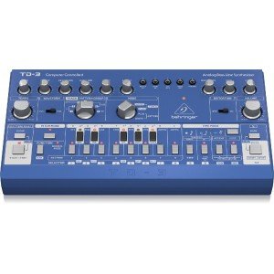 BEHRINGER TD-3-BU Аналоговый басовый синтезатор с 16-ступенчатым секвенсором и фильтрами VCO, VCF и VCA, синий BEHRINGER TD-3-BU Аналоговый басовый синтезатор с 16-ступенчатым секвенсором и фильтрами VCO, VCF и VCA, синий