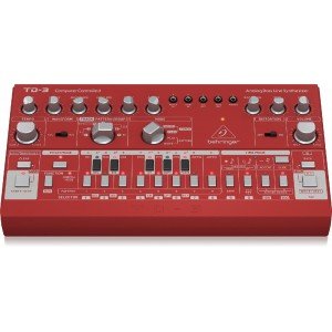 BEHRINGER TD-3-RD Аналоговый басовый синтезатор с 16-ступенчатым секвенсором и фильтрами VCO, VCF и VCA, красный BEHRINGER TD-3-RD Аналоговый басовый синтезатор с 16-ступенчатым секвенсором и фильтрами VCO, VCF и VCA, красный