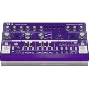 BEHRINGER TD-3-GP Аналоговый басовый синтезатор с 16-ступенчатым секвенсором и фильтрами VCO, VCF и VCA, прозрачный фиолетовый BEHRINGER TD-3-GP Аналоговый басовый синтезатор с 16-ступенчатым секвенсором и фильтрами VCO, VCF и VCA, прозрачный фиолетовый