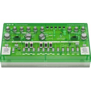 BEHRINGER TD-3-LM Аналоговый басовый синтезатор с 16-ступенчатым секвенсором и фильтрами VCO, VCF и VCA, прозрачный зеленый BEHRINGER TD-3-LM Аналоговый басовый синтезатор с 16-ступенчатым секвенсором и фильтрами VCO, VCF и VCA, прозрачный зеленый