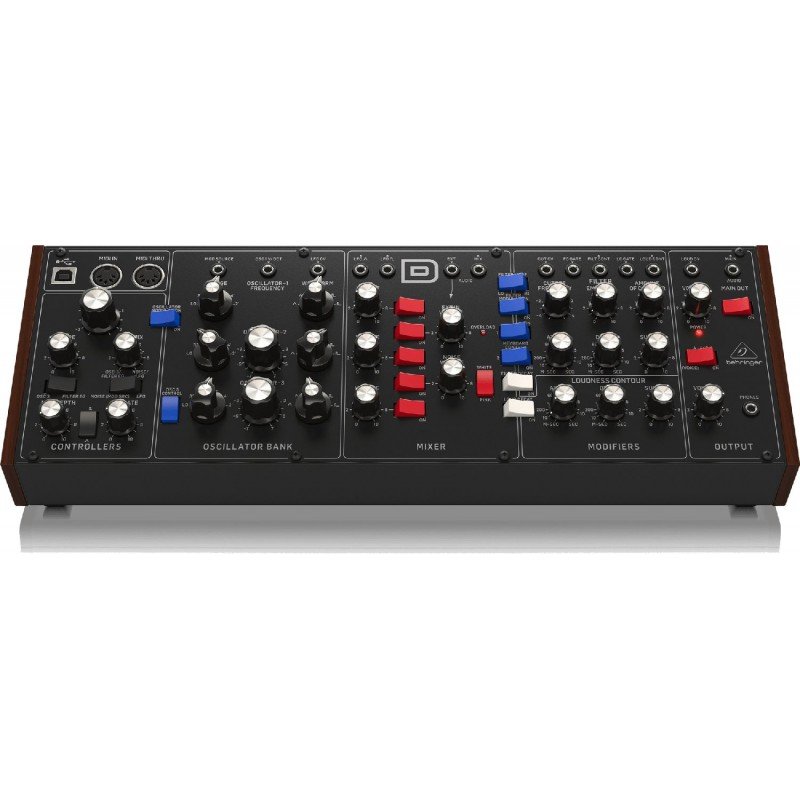 BEHRINGER MODEL D аналоговый синтезатор формата Eurorack, 3 VCO с 6 формами волны каждый, VCF, VCA и ладдер фильтры