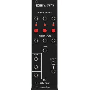 BEHRINGER 962 SEQUENTIAL SWITCH модуль CV-маршрутизации, 3 входа, 3 выхода, аттенюатор, формат Eusorack BEHRINGER 962 SEQUENTIAL SWITCH модуль CV-маршрутизации, 3 входа, 3 выхода, аттенюатор, формат Eusorack