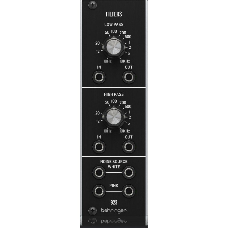 BEHRINGER 923 FILTERS модуль фильтов High Pass и Low Pass с генератором белого и розового шума, формат Eurorack