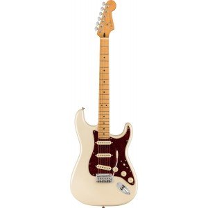 FENDER Player Plus Stratocaster Olympic Pearl электрогитара, цвет - кремовый, чехол в комплекте
