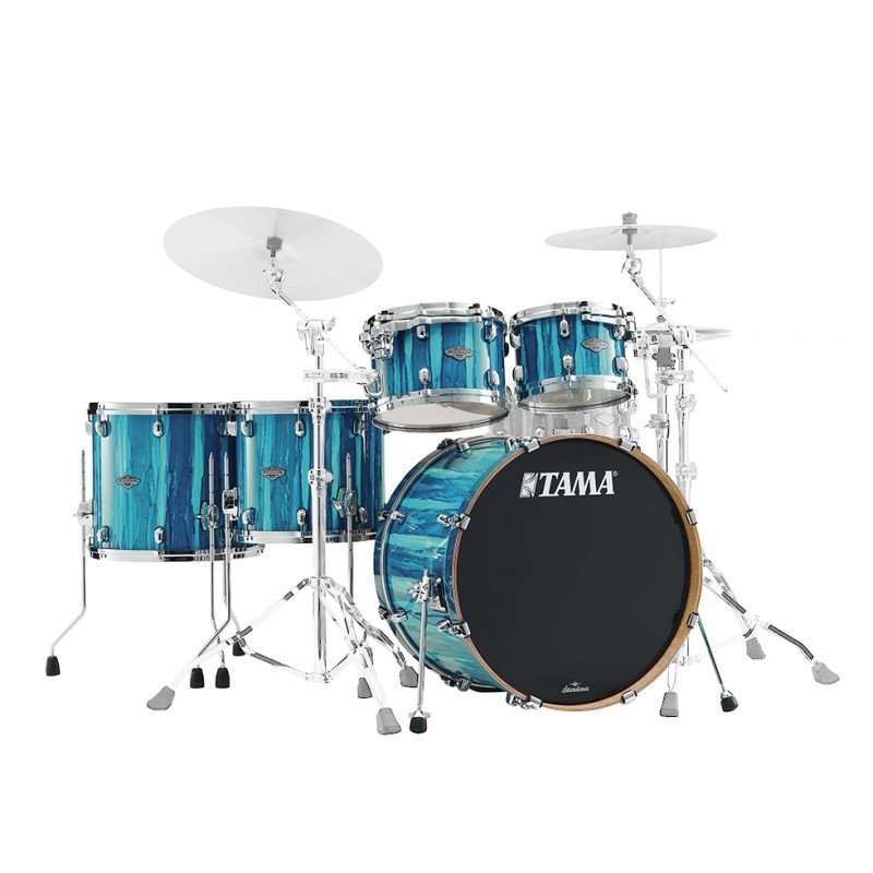 TAMA MBS52RZS-SKA STARCLASSIC PERFORMER ударная установка из 5-ти барабанов, цвет голубой (светлые и темные полосы), клён/береза