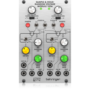 BEHRINGER S&H / RANDOM VOLTAGE 1036 модуль двойного генератора Sample and Hold и случайного напряжения легендарной серии 2500 BEHRINGER S&H / RANDOM VOLTAGE 1036 модуль двойного генератора Sample and Hold и случайного напряжения легендарной серии 2500