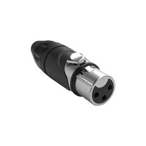 Amphenol AXX3F профессиональный кабельный разъем XLR-мама (female) 3pin, точеные контакты, цвет - никель Amphenol AXX3F профессиональный кабельный разъем XLR-мама (female) 3pin, точеные контакты, цвет - никель