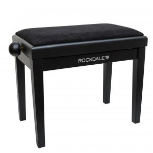 ROCKDALE RHAPSODY 131 SV BLACK деревянная банкетка с регулировкой высоты, цвет корпуса черный, сиденье вельвет в рубчик черный ROCKDALE RHAPSODY 131 SV BLACK деревянная банкетка с регулировкой высоты, цвет корпуса черный, сиденье вельвет в рубчик черный