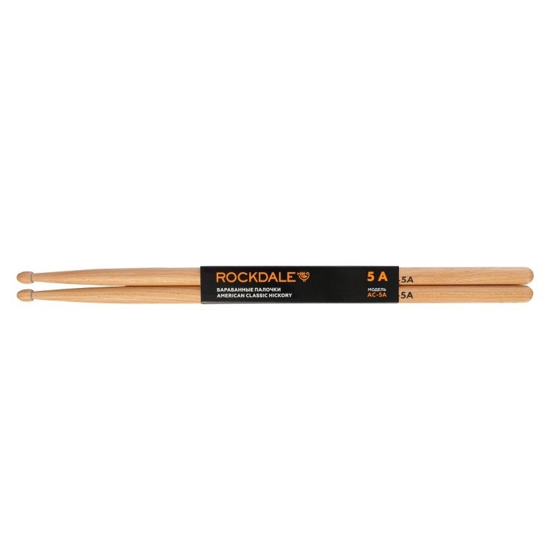 ROCKDALE American Classic Hickory AC-5A барабанные палочки, американский орех, деревянный наконечник, цвет - натуральный