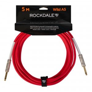 ROCKDALE Wild A5 инструментальный (гитарный) кабель, цвет красный, металлические разъемы mono jack - mono jack, 5 метров ROCKDALE Wild A5 инструментальный (гитарный) кабель, цвет красный, металлические разъемы mono jack - mono jack, 5 метров