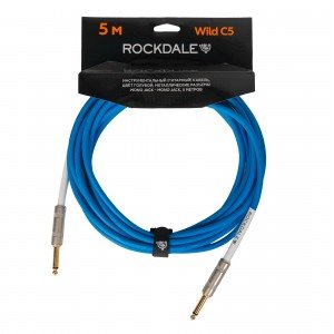 ROCKDALE Wild C5 инструментальный (гитарный) кабель, цвет голубой, металлические разъемы mono jack - mono jack, 5 метров ROCKDALE Wild C5 инструментальный (гитарный) кабель, цвет голубой, металлические разъемы mono jack - mono jack, 5 метров