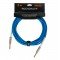 ROCKDALE Wild C5 инструментальный (гитарный) кабель, цвет голубой, металлические разъемы mono jack - mono jack, 5 метров