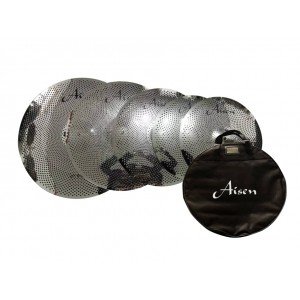 AISEN LOW VOLUME SILVER CYMBAL PACK набор тарелок для тренировок (14,16,18,20) + чехол для тарелок AISEN LOW VOLUME SILVER CYMBAL PACK набор тарелок для тренировок (14,16,18,20) + чехол для тарелок