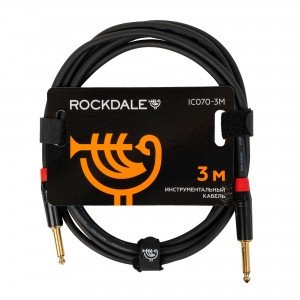 ROCKDALE IC070-3M инструментальный кабель, позолоченные металлические разъемы mono jack, цвет черный, 3 метра ROCKDALE IC070-3M инструментальный кабель, позолоченные металлические разъемы mono jack, цвет черный, 3 метра