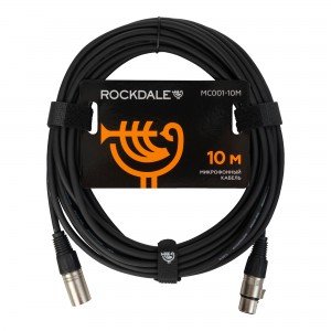 ROCKDALE MC001-10M готовый микрофонный кабель, разъемы XLR, длина 10м ROCKDALE MC001-10M готовый микрофонный кабель, разъемы XLR, длина 10м