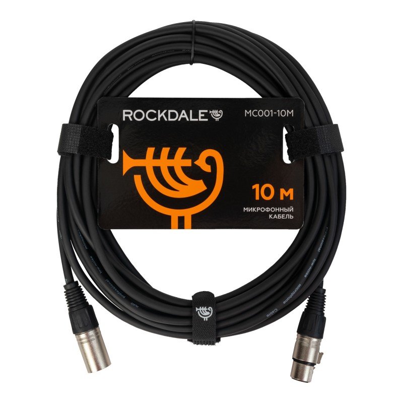 ROCKDALE MC001-10M готовый микрофонный кабель, разъемы XLR, длина 10м