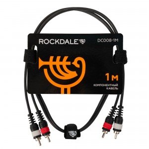 ROCKDALE DC008-1M компонентный кабель с разъемами 2 RCA Male - 2 RCA Male (тюльпаны), 1 метр