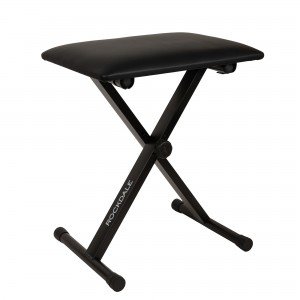 ROCKDALE Q-90 black компактная банкетка для пианиста складной конструкции, высота 40-48 см, сиденье 40х30х3,5 см, металл, цвет ч ROCKDALE Q-90 black компактная банкетка для пианиста складной конструкции, высота 40-48 см, сиденье 40х30х3,5 см, металл, цвет ч