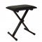 ROCKDALE Q-90 black компактная банкетка для пианиста складной конструкции, высота 40-48 см, сиденье 40х30х3,5 см, металл, цвет ч