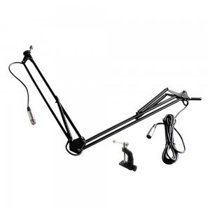 ISK SKSD015 настольная микрофонная стойка пантограф с креплением типа 'струбцина', и кабелем XLRпапа - XLRмама, цвет черный ISK SKSD015 настольная микрофонная стойка пантограф с креплением типа 'струбцина', и кабелем XLRпапа - XLRмама, цвет черный