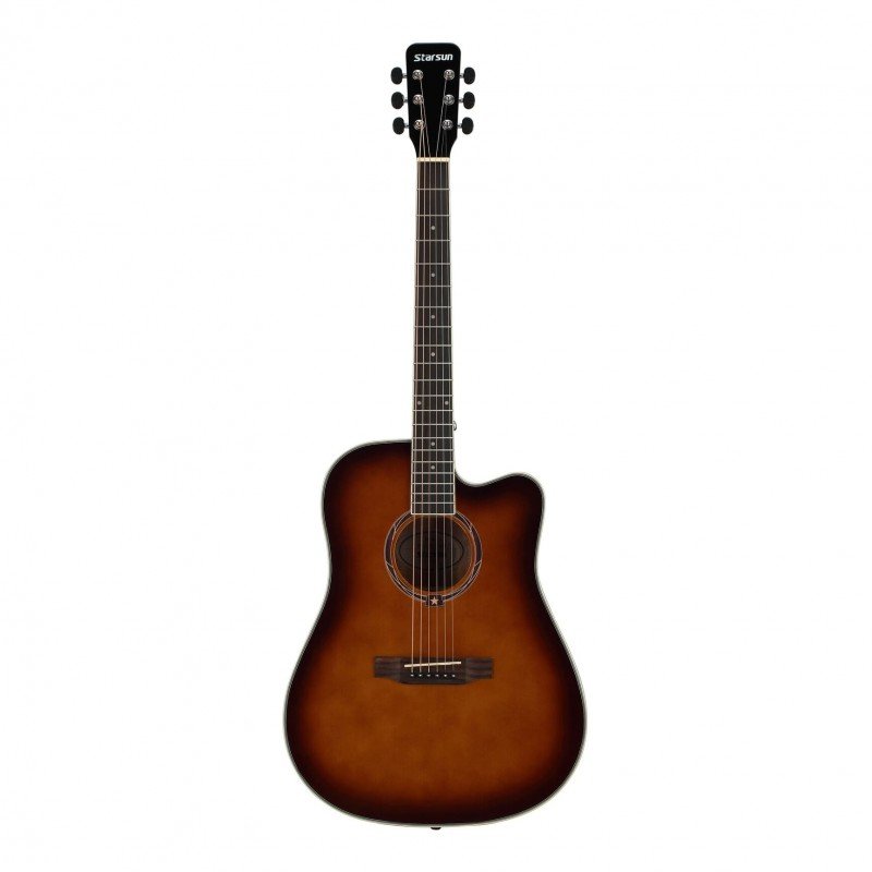 STARSUN DG220c-p Sunburst акустическая гитара, цвет санберст