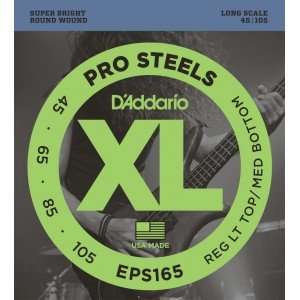 D'ADDARIO EPS165 PROSTEELS BASS CUSTOM LIGHT 45-105 струны для бас-гитары, мензура 34-36,25', сталь, 45-105.. D'ADDARIO EPS165 PROSTEELS BASS CUSTOM LIGHT 45-105 струны для бас-гитары, мензура 34-36,25', сталь, 45-105..