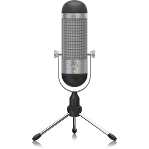 Behringer BVR84 профессиональный конденсаторный стриминговый USB микрофон выполненный в винтажном стиле, в комплекте с настольны Behringer BVR84 профессиональный конденсаторный стриминговый USB микрофон выполненный в винтажном стиле, в комплекте с настольны