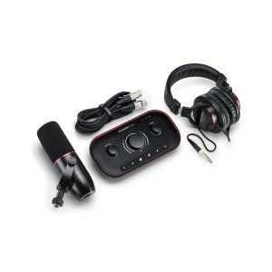 Focusrite Vocaster Two Studio Podcast Set - комплект (Vocaster Two, наушники, микрофон, ПО, микрофонный кабель) Focusrite Vocaster Two Studio Podcast Set - комплект (Vocaster Two, наушники, микрофон, ПО, микрофонный кабель)