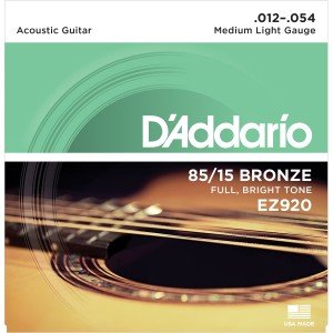 D'ADDARIO EZ920 SET ACOUS GTR 85/15 MED LITE струны для акустической гитары с бронзовой обмоткой, 12-54 D'ADDARIO EZ920 SET ACOUS GTR 85/15 MED LITE струны для акустической гитары с бронзовой обмоткой, 12-54
