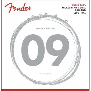 FENDER STRINGS NEW SUPER 250LR NPS BALL END 9-46, струны для электрогитары, стальные с никелевым покрытием