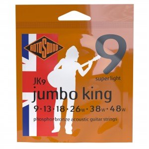 ROTOSOUND JK9 JUMBO KING STRINGS PHOSPHOR BRONZE Струны для акустической гитары, фосфорная бронза, 9 13 18 26 38 48 ROTOSOUND JK9 JUMBO KING STRINGS PHOSPHOR BRONZE Струны для акустической гитары, фосфорная бронза, 9 13 18 26 38 48