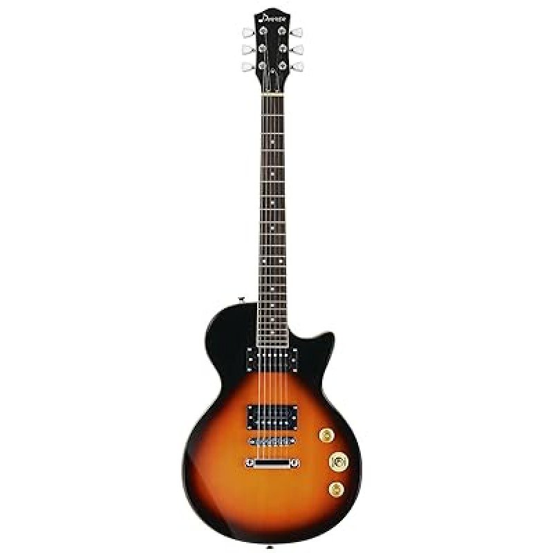 DONNER LP-124 Sunburst электрогитара, цвет санберст, чехол в комплекте