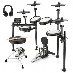 DONNER DED-200 Electric Drum Set 5 Drums 4 Cymbals электронная ударная установка (5 пэдов барабанов, 4 пэда тарелок, стул для ба DONNER DED-200 Electric Drum Set 5 Drums 4 Cymbals электронная ударная установка (5 пэдов барабанов, 4 пэда тарелок, стул для ба