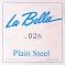 LA BELLA PS028 Отдельная стальная струна без оплетки, сталь, 028