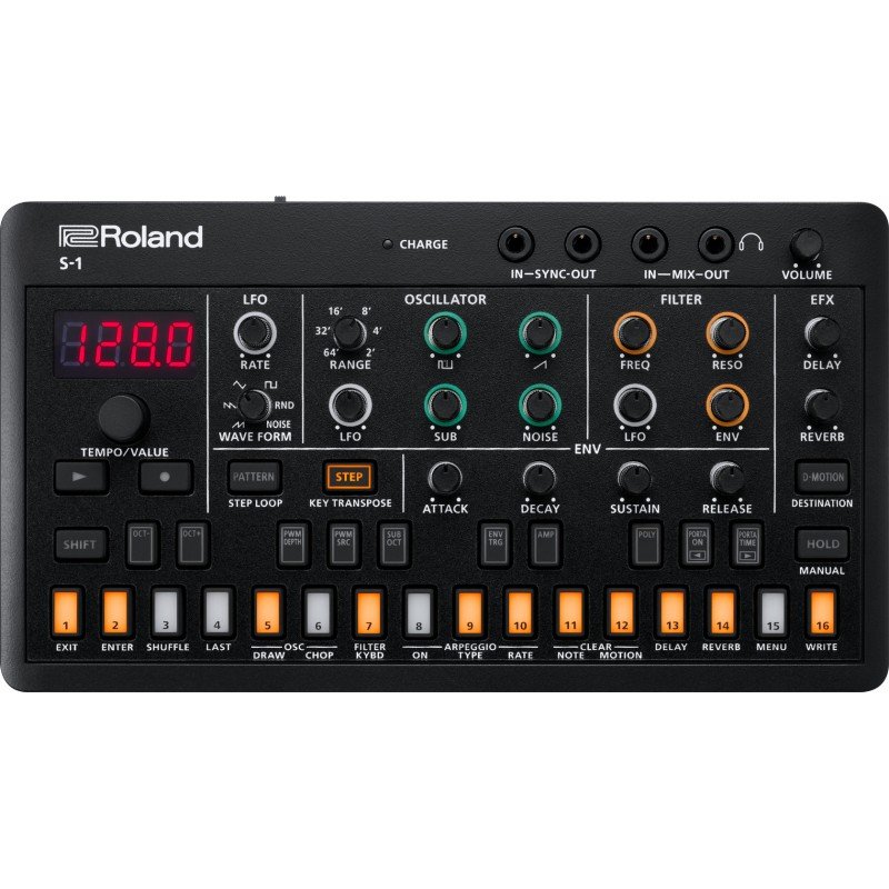 ROLAND S-1 ультрапортативный сверхкомпактный полисинтезатор с 26 мультифункциональными пэдами