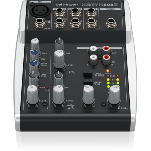 BEHRINGER XENYX 502S аналоговый микшер с 5 входами и USB интерфейсом для стриминга BEHRINGER XENYX 502S аналоговый микшер с 5 входами и USB интерфейсом для стриминга