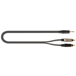 Quik Lok J352RCA 3 компонентный кабель серии Just, 3 м, металлические разъёмы Mini Jack Male Stereo (3,5 mm) - 2RCA Quik Lok J352RCA 3 компонентный кабель серии Just, 3 м, металлические разъёмы Mini Jack Male Stereo (3,5 mm) - 2RCA